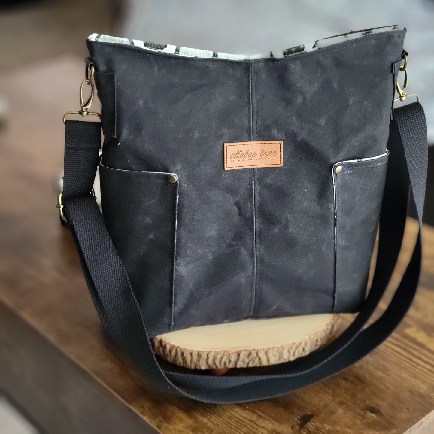 Nocturnal Waxed Canvas Mid-Size Compass Tote