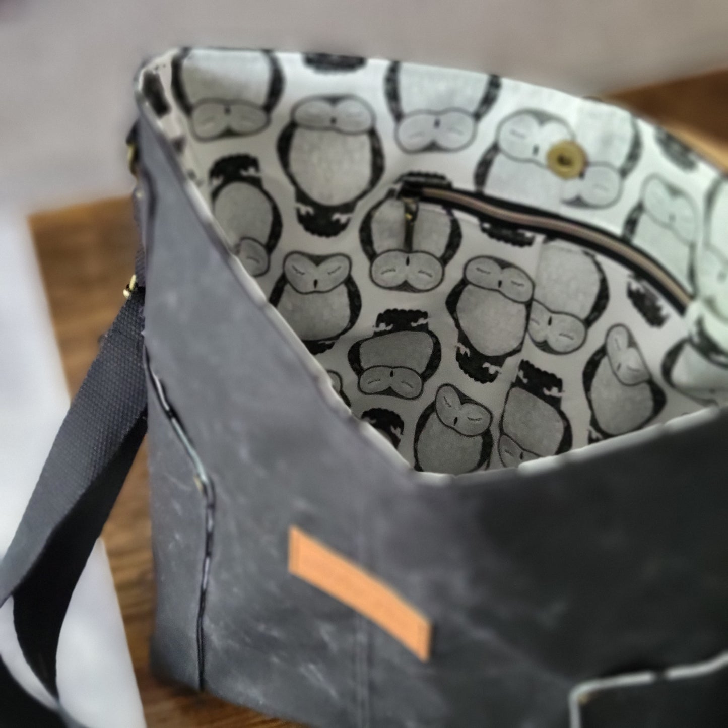 Nocturnal Waxed Canvas Mid-Size Compass Tote