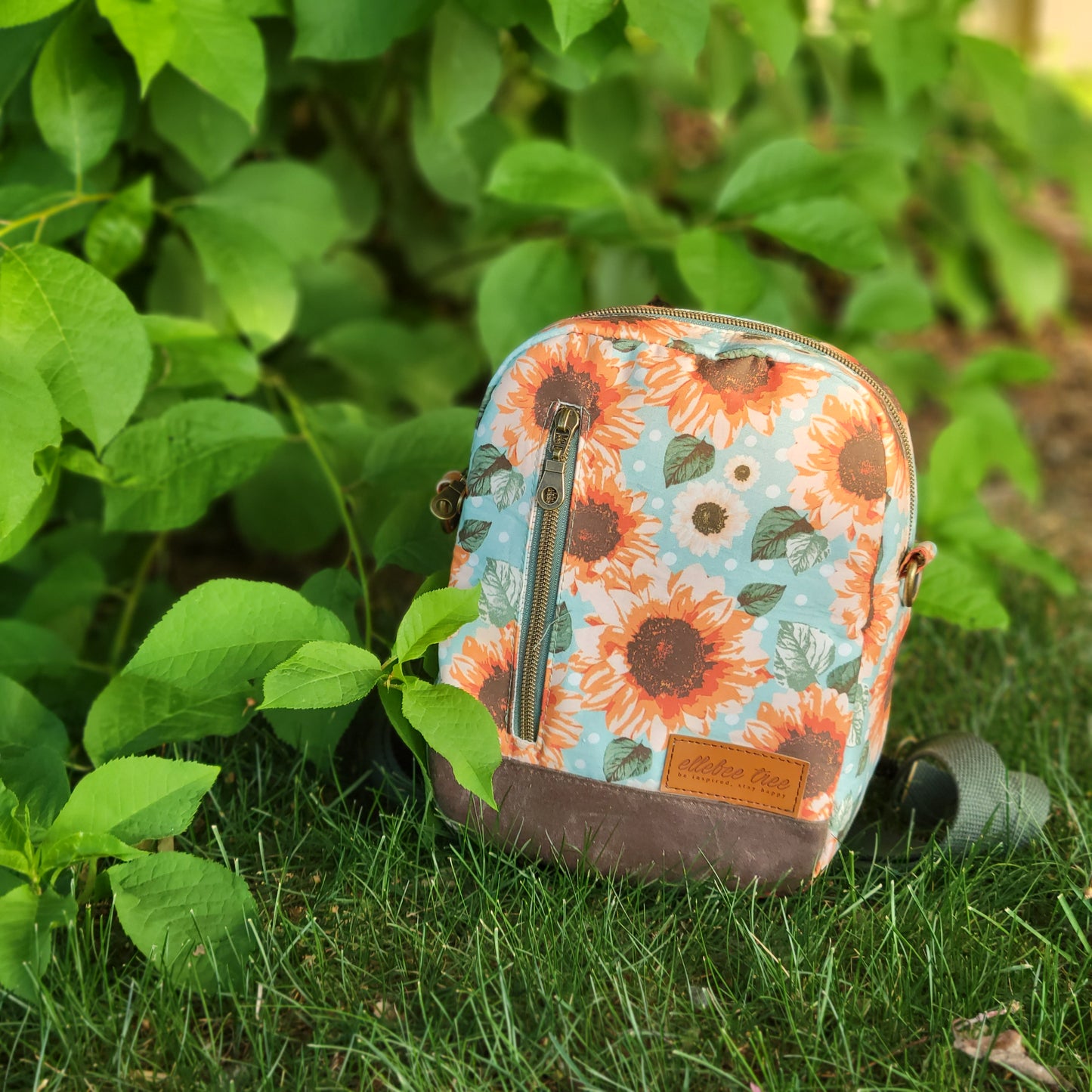 Citrus Sunflower Pebble Sling/Crossbody/Backpack