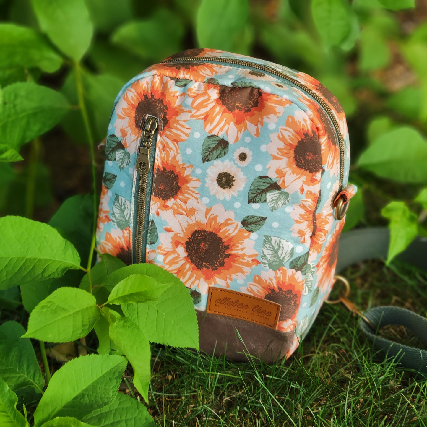 Citrus Sunflower Pebble Sling/Crossbody/Backpack