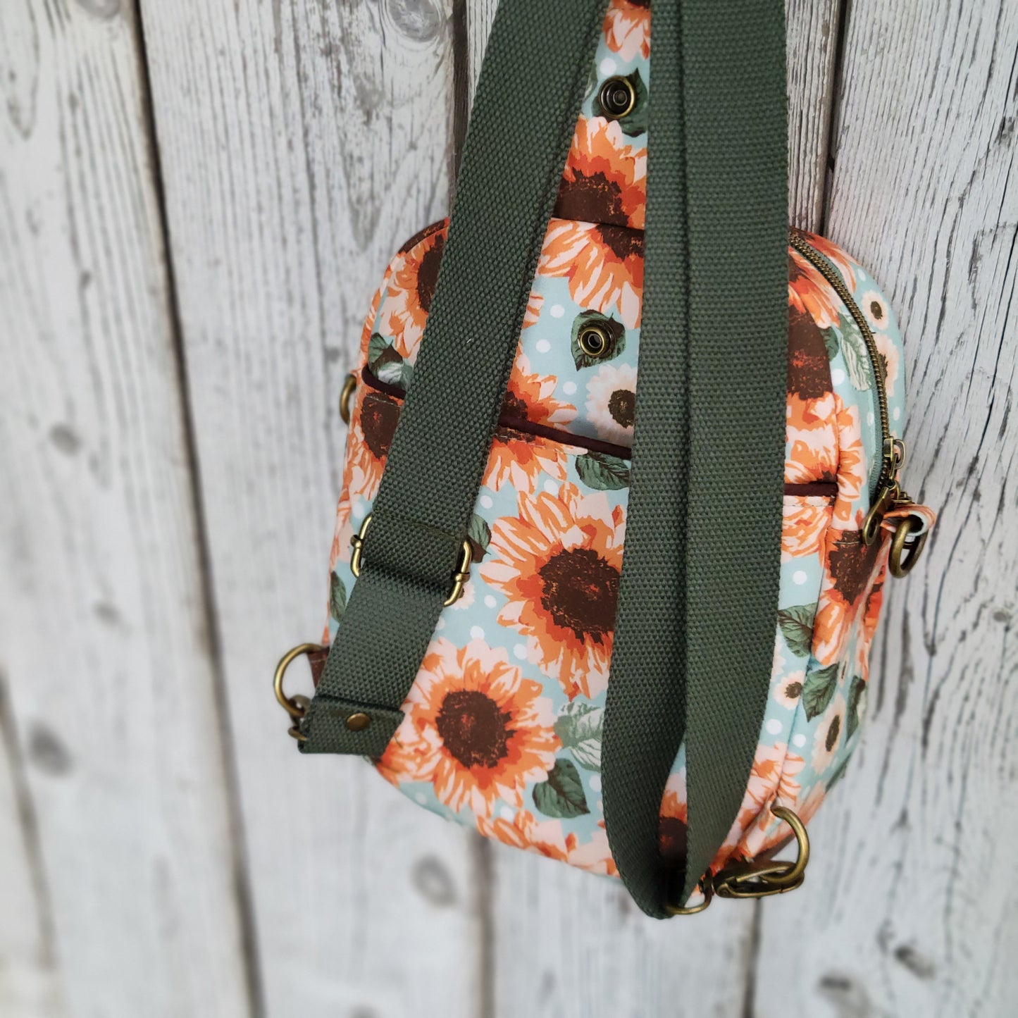 Citrus Sunflower Pebble Sling/Crossbody/Backpack