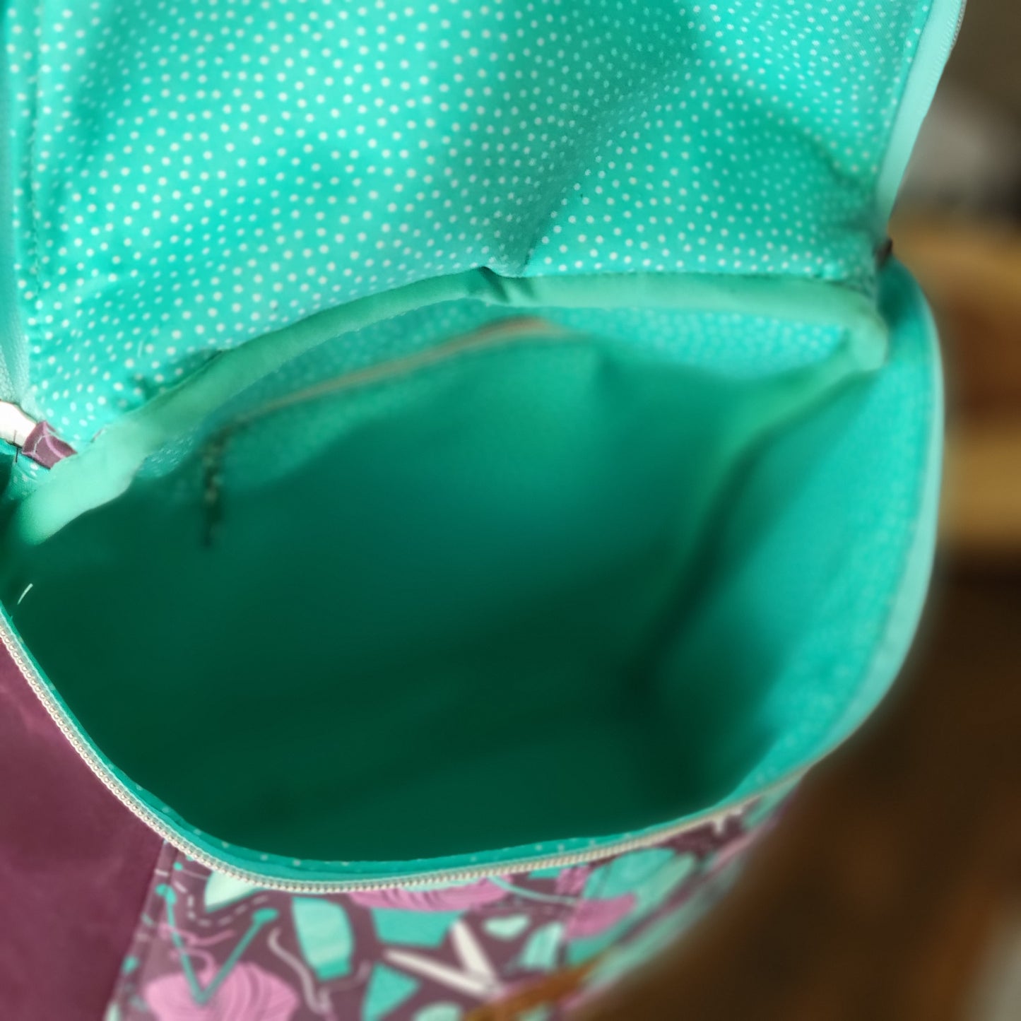 Knit Party Purple Minimalist Maven Backpack