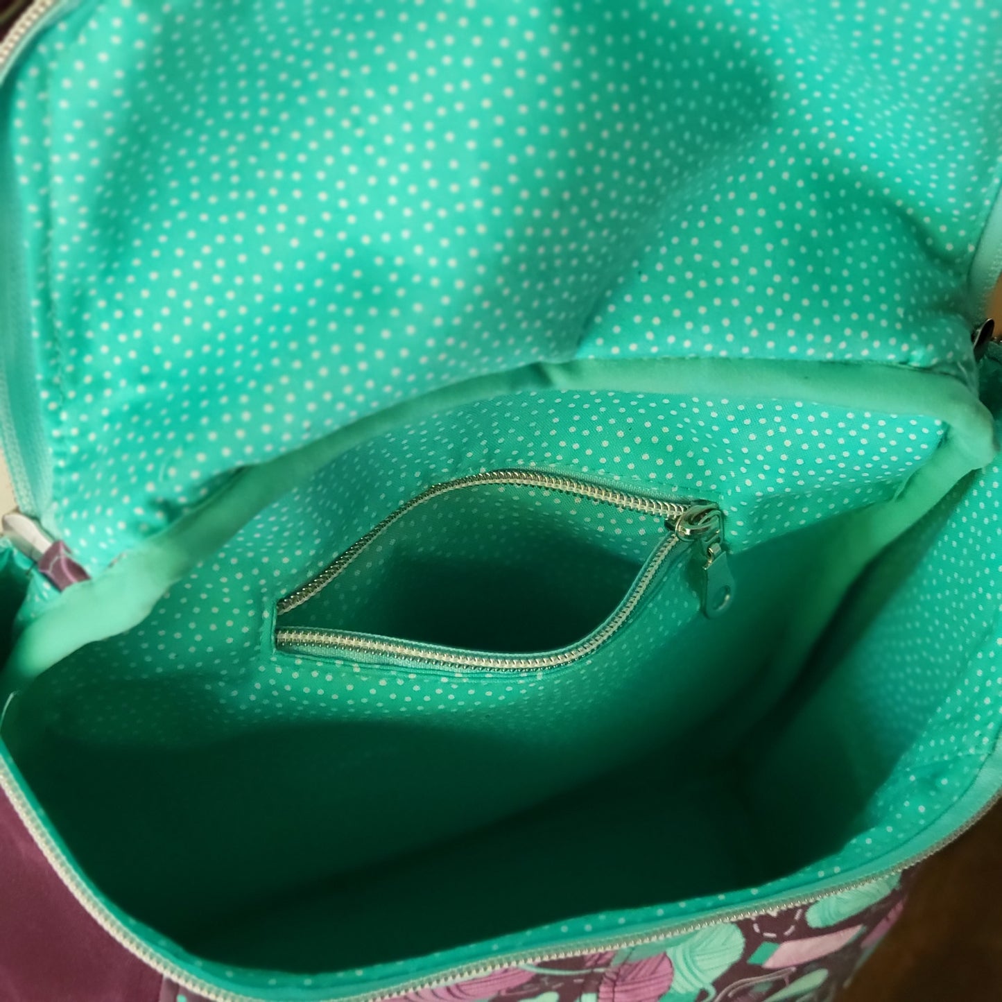 Knit Party Purple Minimalist Maven Backpack
