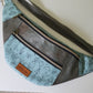 Teal Oragami and Faux Cork Large Ferris Fanny Pack