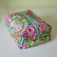 Aqua and Coral Floral Large Boxy