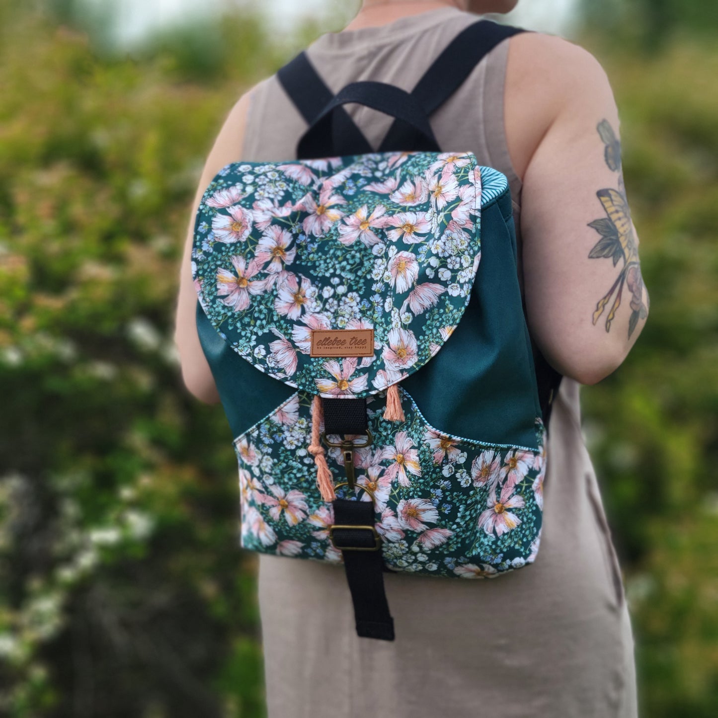 Whispy Blush Florals Planetary Backpack