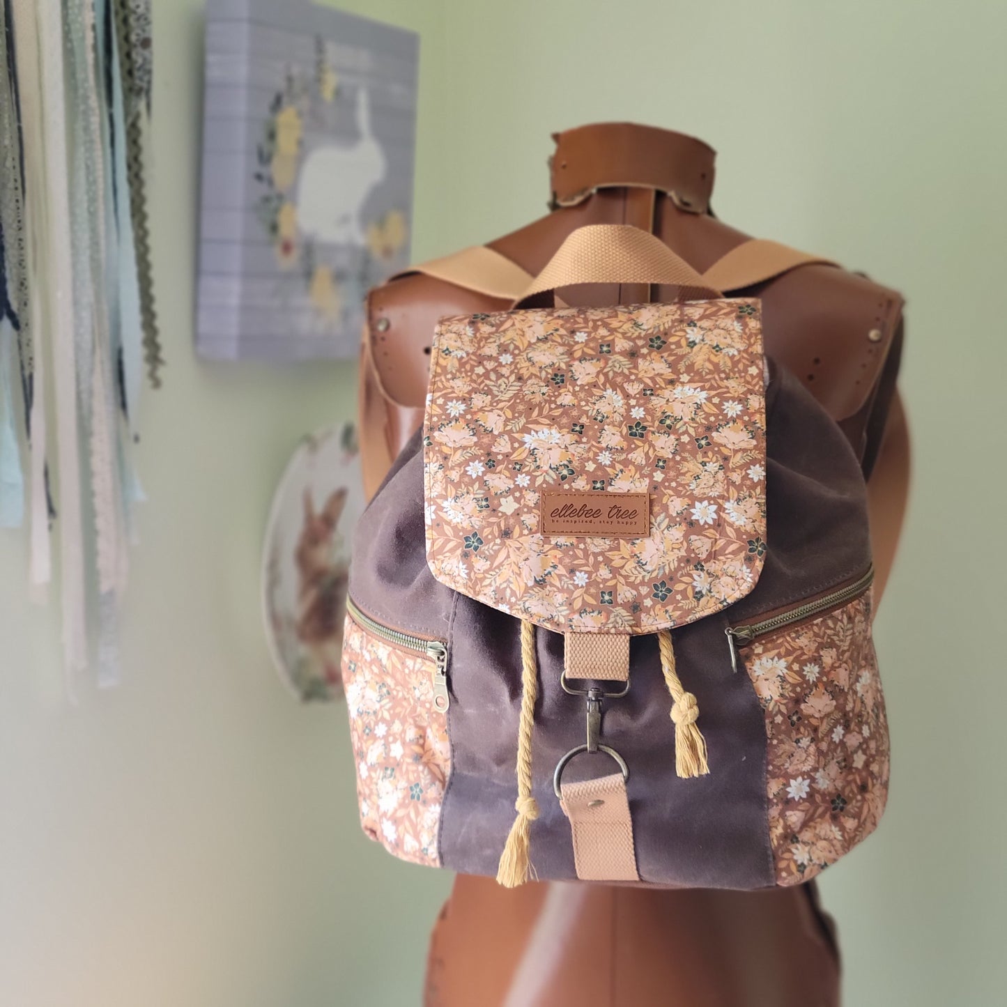 SAMPLE Autumn Florals Bee Balm Backpack
