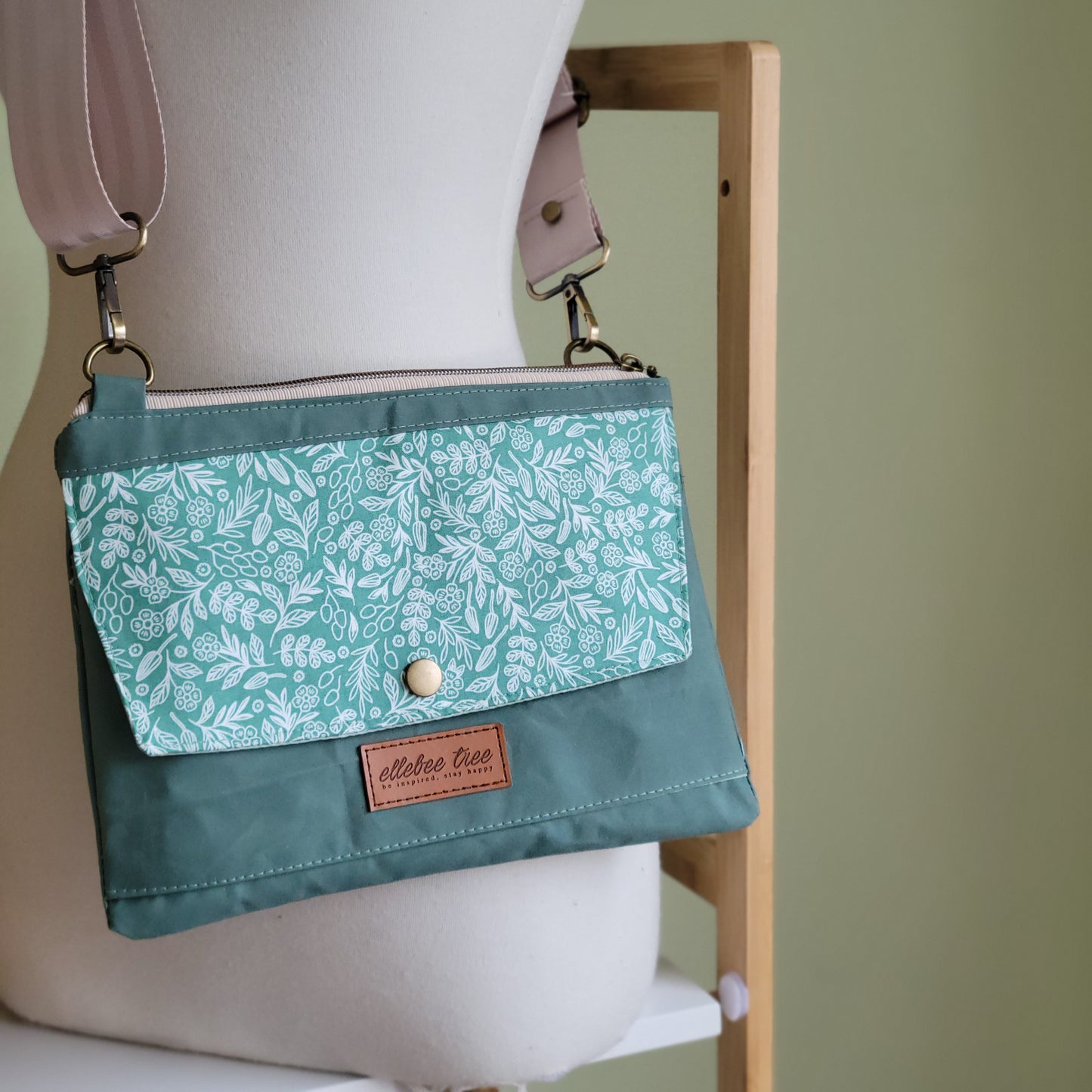 Sage Rifle Paper Florals Small Traverse Crossbody